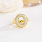 New 26 English letter rings fashionable chubby balloon letter rings with adjustable opening for women