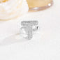 New 26 English letter rings fashionable chubby balloon letter rings with adjustable opening for women