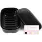 Quatish Leakproof Soap Holder 1 Pack, Travel Soap Container with Lid, Travel Size Toiletries, Portable Bar Soap Holder, Soap Box, Soap Dish for Traveling, Camping, Gym, Bathroom, Black