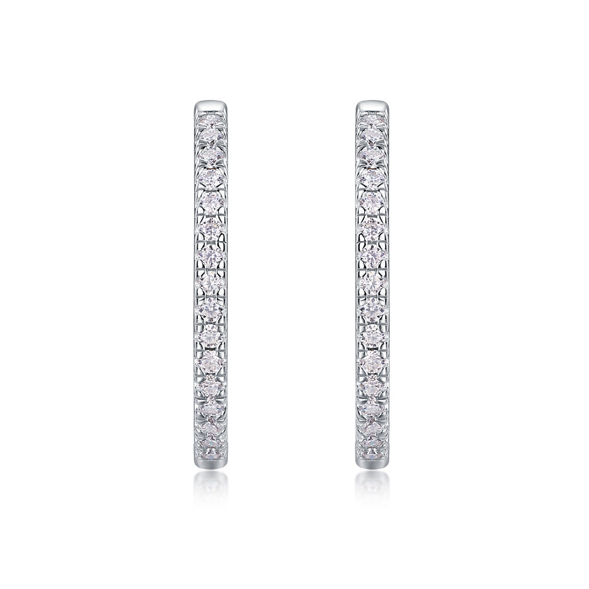 S925 Radiant Light Earrings Moissanite Hoop Earrings