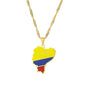 Hot selling creative world maps, national flags, necklaces, pendants,Women and men jewelry,tiktok shop
