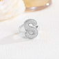 New 26 English letter rings fashionable chubby balloon letter rings with adjustable opening for women