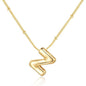 Letter Necklace Balloon Initial Necklaces for Women Girls Dainty Alphabet Pendant   Puffy Name Personalized Jewelry Gift Fashion Personality Jewelry For Girls Plated Gold Bubble Letter Necklace