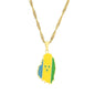 Hot selling creative world maps, national flags, necklaces, pendants,Women and men jewelry,tiktok shop