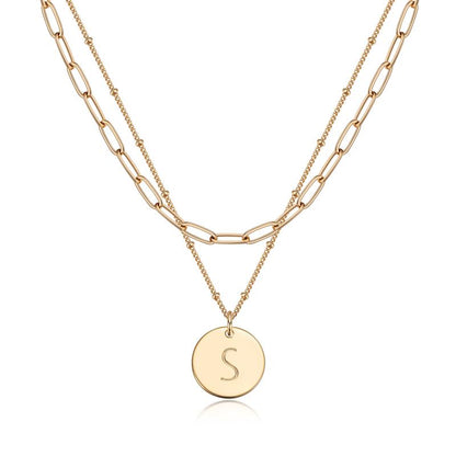 Personalized Initial Necklaces for Women Dainty Layered Necklace with 14K Gold Plating necklace Perfect gift