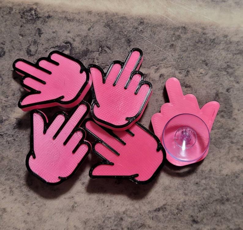 Acrylic Middle Finger Sucker Ornament Prank Small Gift Ornament