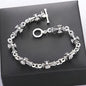 Cross Hearts Cross Bracelet, gift for him gift for her, Gothic Fashion Bracelet