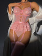 Lace Hollow-Out Backless Heart Temptation Bodycon Bodysuit for Women - Sexy Lingerie