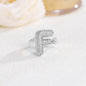 New 26 English letter rings fashionable chubby balloon letter rings with adjustable opening for women