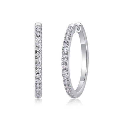 S925 Radiant Light Earrings Moissanite Hoop Earrings