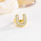 New 26 English letter rings fashionable chubby balloon letter rings with adjustable opening for women