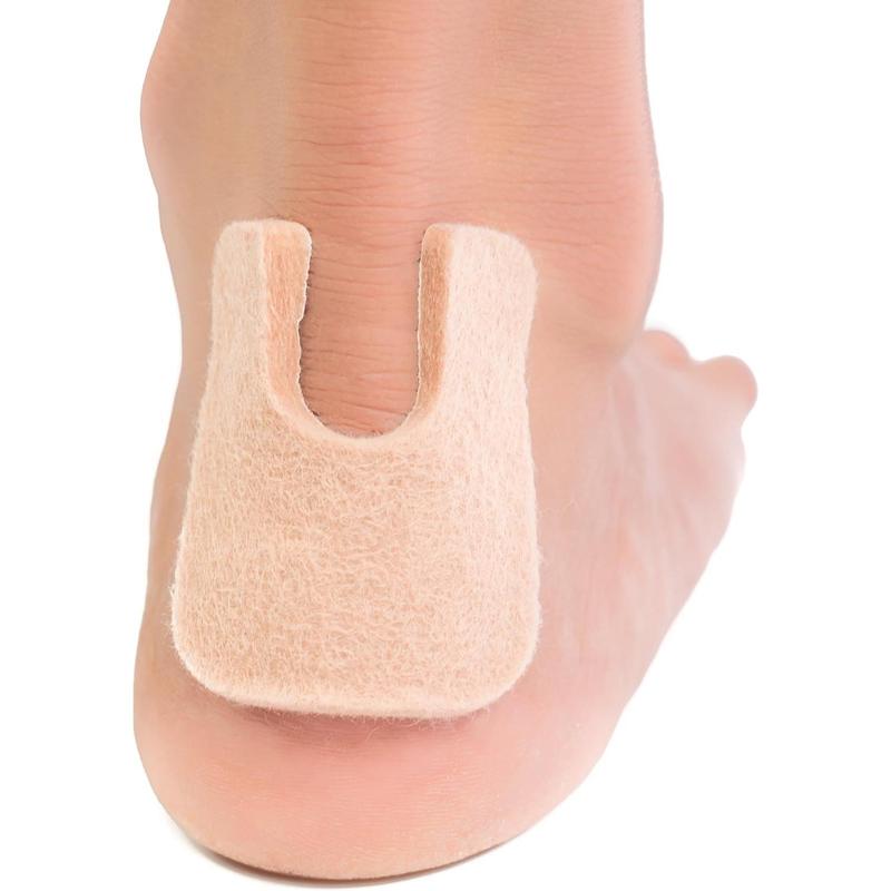 U-Shaped Felt Callus Pads | Protect Calluses from Rubbing on Shoes | Reduce Foot and Heel Pain | Pack of 24 | 1/8" Self-Stick Pedi Cushions