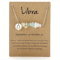 Boho Chic Zodiac Stone Pendant Necklace - Original Design, Natural Gemstone Combo For Everyday Wear, All-Season Fashion Accessory For Women