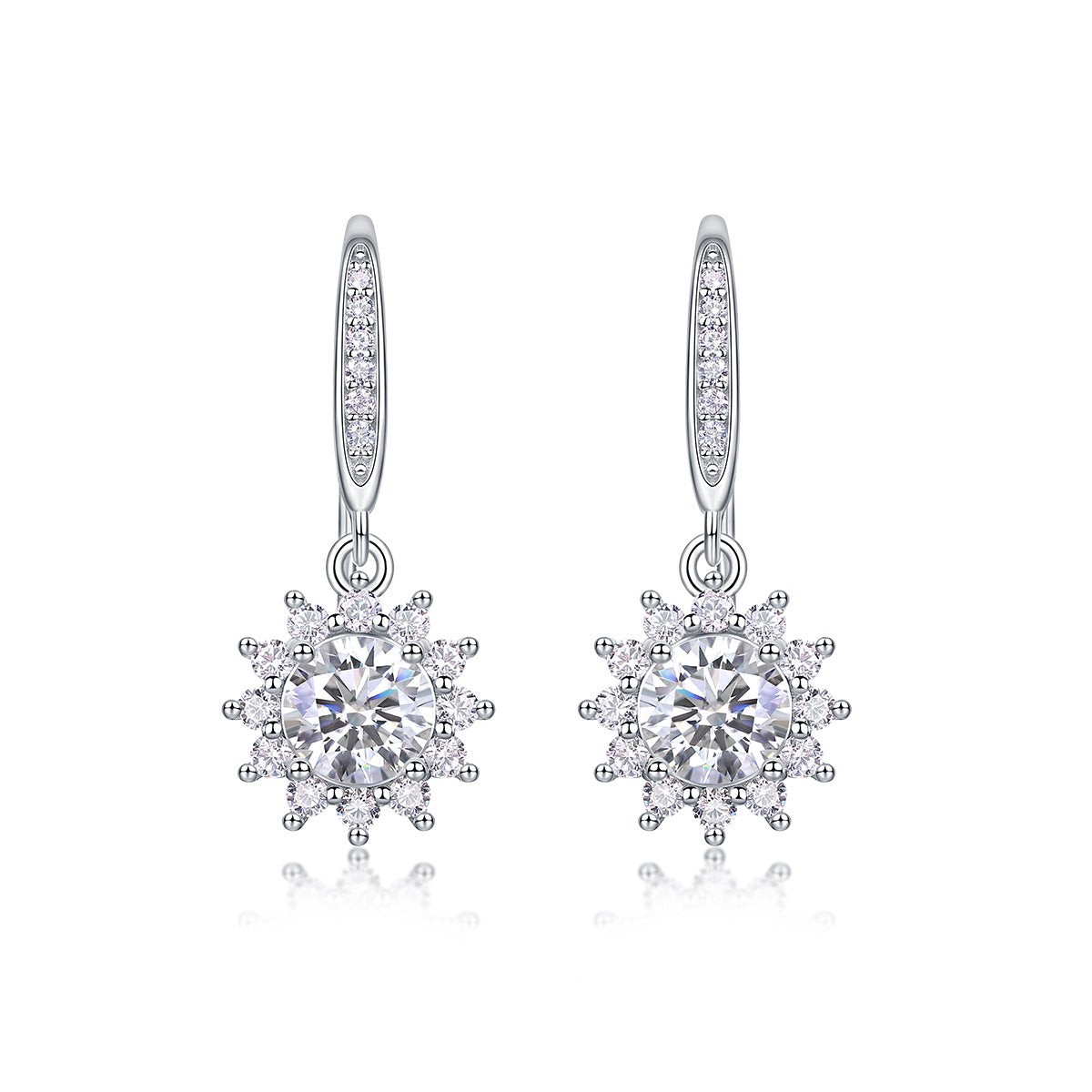 925 Silver Earrings Moissanite New Long Drop Earrings