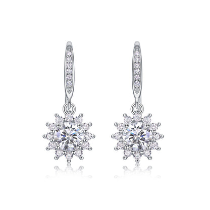 925 Silver Earrings Moissanite New Long Drop Earrings