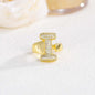 New 26 English letter rings fashionable chubby balloon letter rings with adjustable opening for women