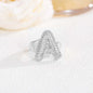 New 26 English letter rings fashionable chubby balloon letter rings with adjustable opening for women