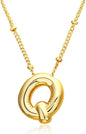 Christmas gifts&specials 18k Bubble Letter Necklace Gold for Women, Rhinestone Bubble Balloon Initial Necklace for Her, Charm Puff Letter Name Pendant Chunky Alphabet necklace