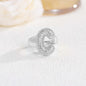 New 26 English letter rings fashionable chubby balloon letter rings with adjustable opening for women