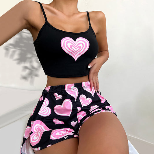 Plus Size Summer Cami Shorts Set - Soft Flowy Printed Pajama!Curvy-Fit Two-Piece Loungewear for Comfort Lovers