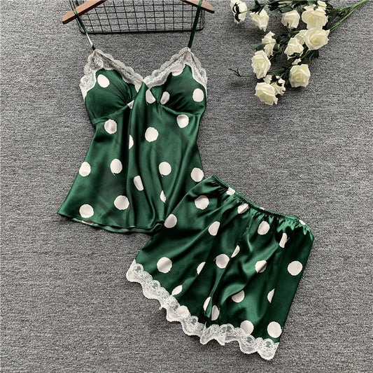 Satin-Like Polka Dot Cami Loungewear - Sexy & Comfy Lingerie for Women!Casual Flirtatious by SEXYCASA