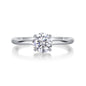 S925 Silver Ring Moissanite Closed Love Ring