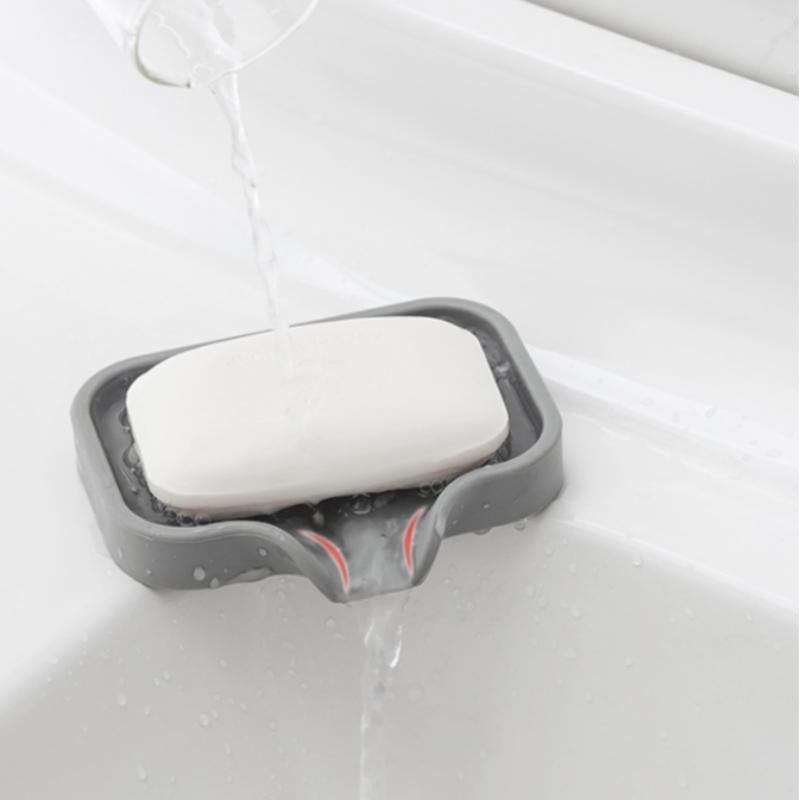 Silicone Sponge Holder, 1 Count  Sink Organizer Caddy, Drain Storage Tray for Dish Sponge, Sink Drain Mat for Home Kitchen Bathroom Countertop, Kitchen Accessories, Bathroom Accessories, Fall Decor