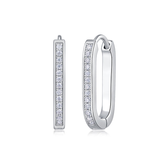 S925 Moissanite U-Shaped Ear Ring Women's High-Grade Sense Does