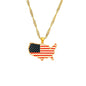 Hot selling creative world maps, national flags, necklaces, pendants,Women and men jewelry,tiktok shop