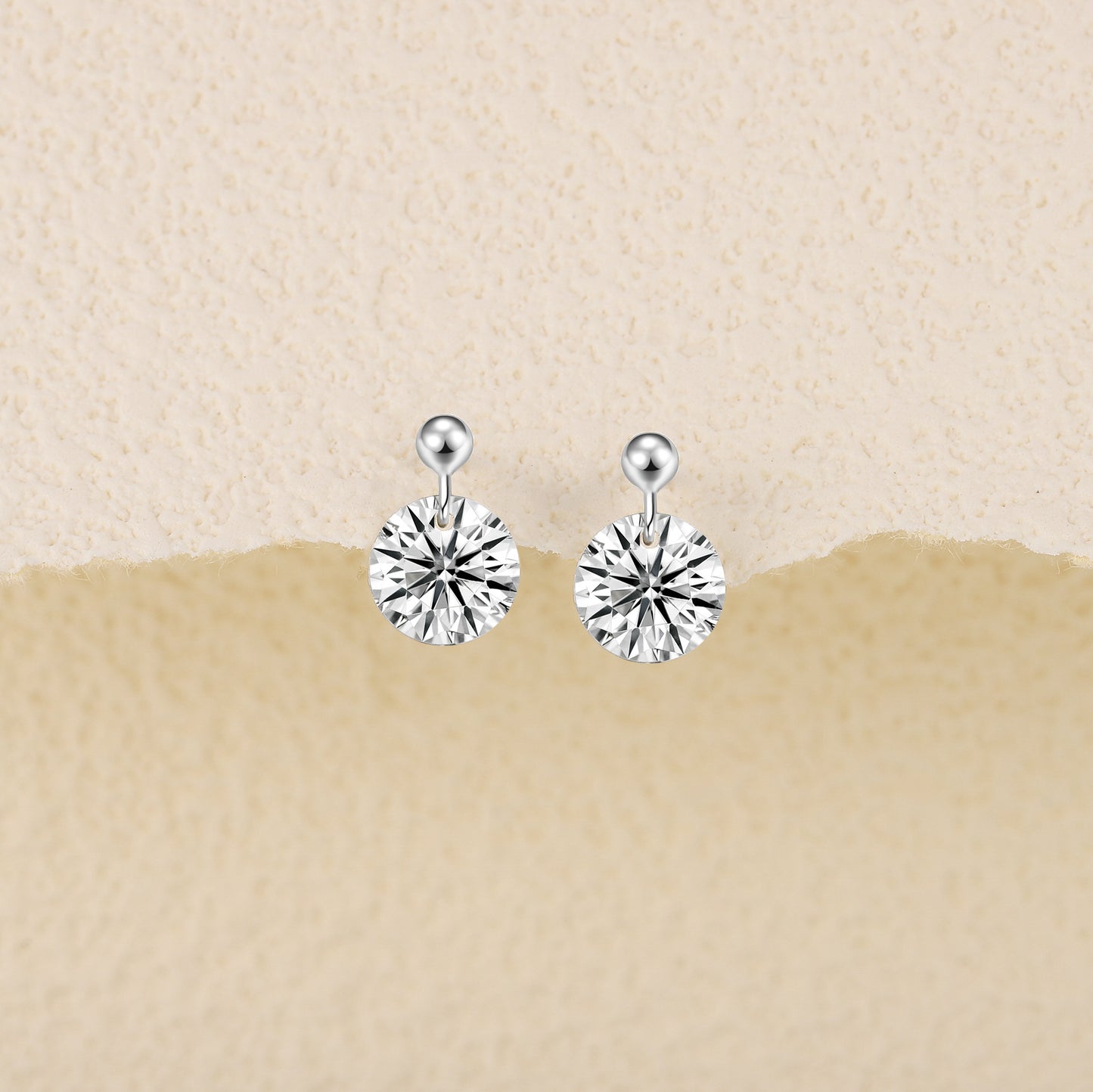 Minimalist Elegant Hypoallergenic Earrings Autumn Winter High-end Versatile Commuting 925 Silver Moissanite Earrings