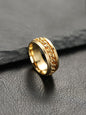 Men's Vintage Stainless Steel Link Anxiety Ring, Simple Punk Fashion Chain Turnable Ring, Domineering Trendy Hip Hop Style, Streetwear Matching Summer Jewelry, Fashion Punk Goth Accessory As Fall Halloween Gift Y2K