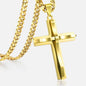 Cross Pendant Necklace for Men Women Stainless Steel Curb Cuban Link Chain Black Gold Color Silver Color Gift Jewelry