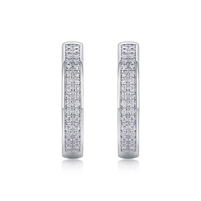 S925 Firefly Light Earrings Moissanite Hoop Earrings