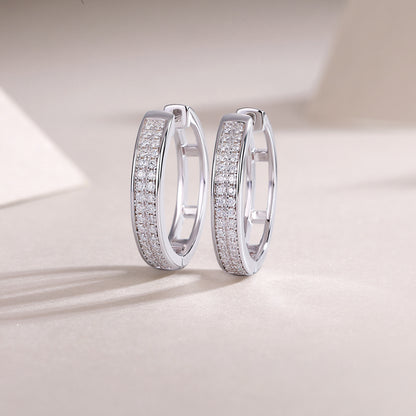 S925 Firefly Light Earrings Moissanite Hoop Earrings