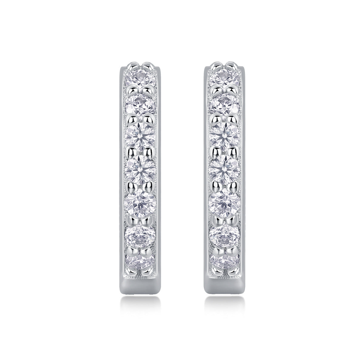 S925 Women's High-End Sweet Commuting Full Diamond Moissanite Earrings