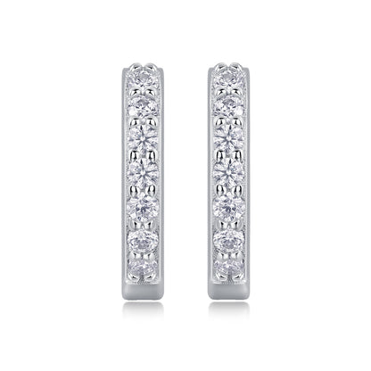 S925 Women's High-End Sweet Commuting Full Diamond Moissanite Earrings