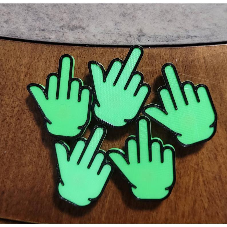 Acrylic Middle Finger Sucker Ornament Prank Small Gift Ornament