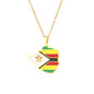 Hot selling creative world maps, national flags, necklaces, pendants,Women and men jewelry,tiktok shop