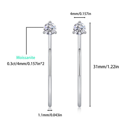 S925 Silver Graceful Afternoon Hoop Earrings with Moissanite New Style Earrings