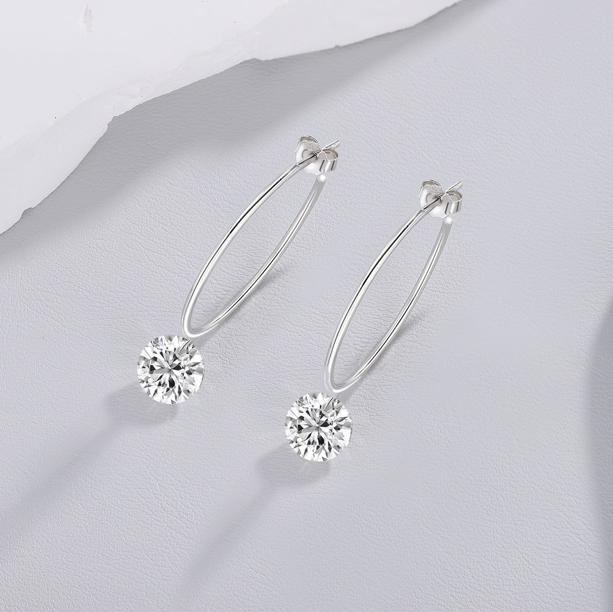 S925 Hoop Earrings Moissanite New Style Earrings