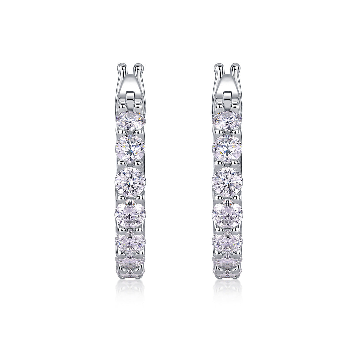 S925 Earrings Moissanite New Hoop Earrings