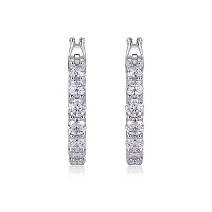 S925 Earrings Moissanite New Hoop Earrings