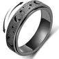Stainless Steel Fidget Rings for Anxiety for Women Spinner Ring 6mm Rose Gold Ring Thumb Ring Size 5-13
