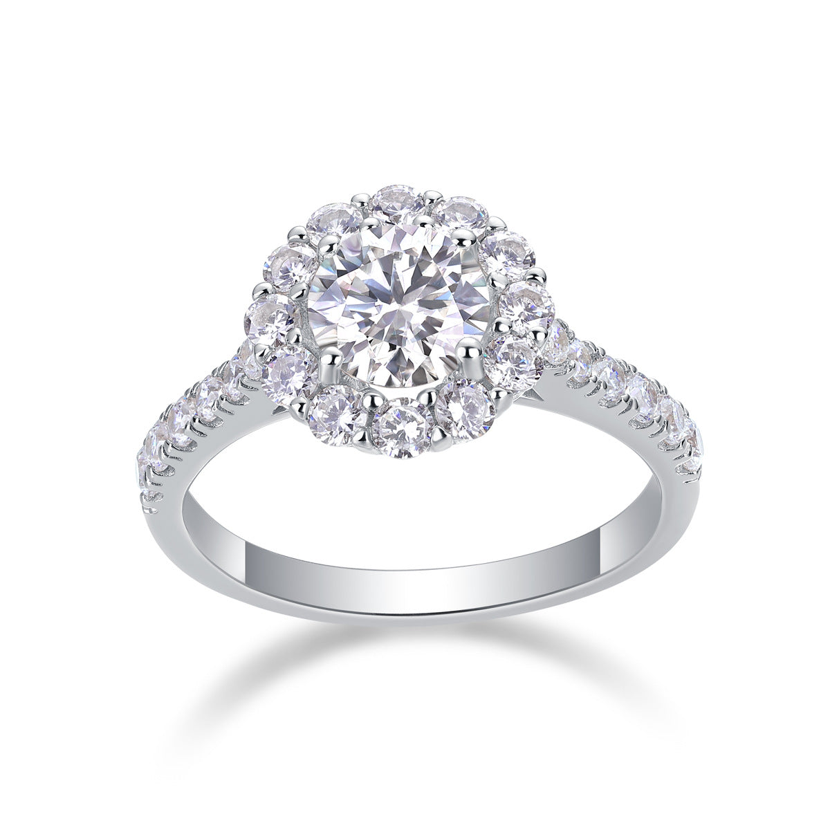 S925 Silver True Love Ring Moissanite Light Luxury Ring Cross-Border Amazon New Ring Women's Non-Fading