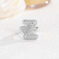 New 26 English letter rings fashionable chubby balloon letter rings with adjustable opening for women