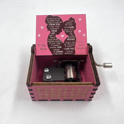 Mother's Day Music Box Hand-Cranked Wooden Music Box Classical Carving Music Box Ornaments