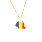 Hot selling creative world maps, national flags, necklaces, pendants,Women and men jewelry,tiktok shop