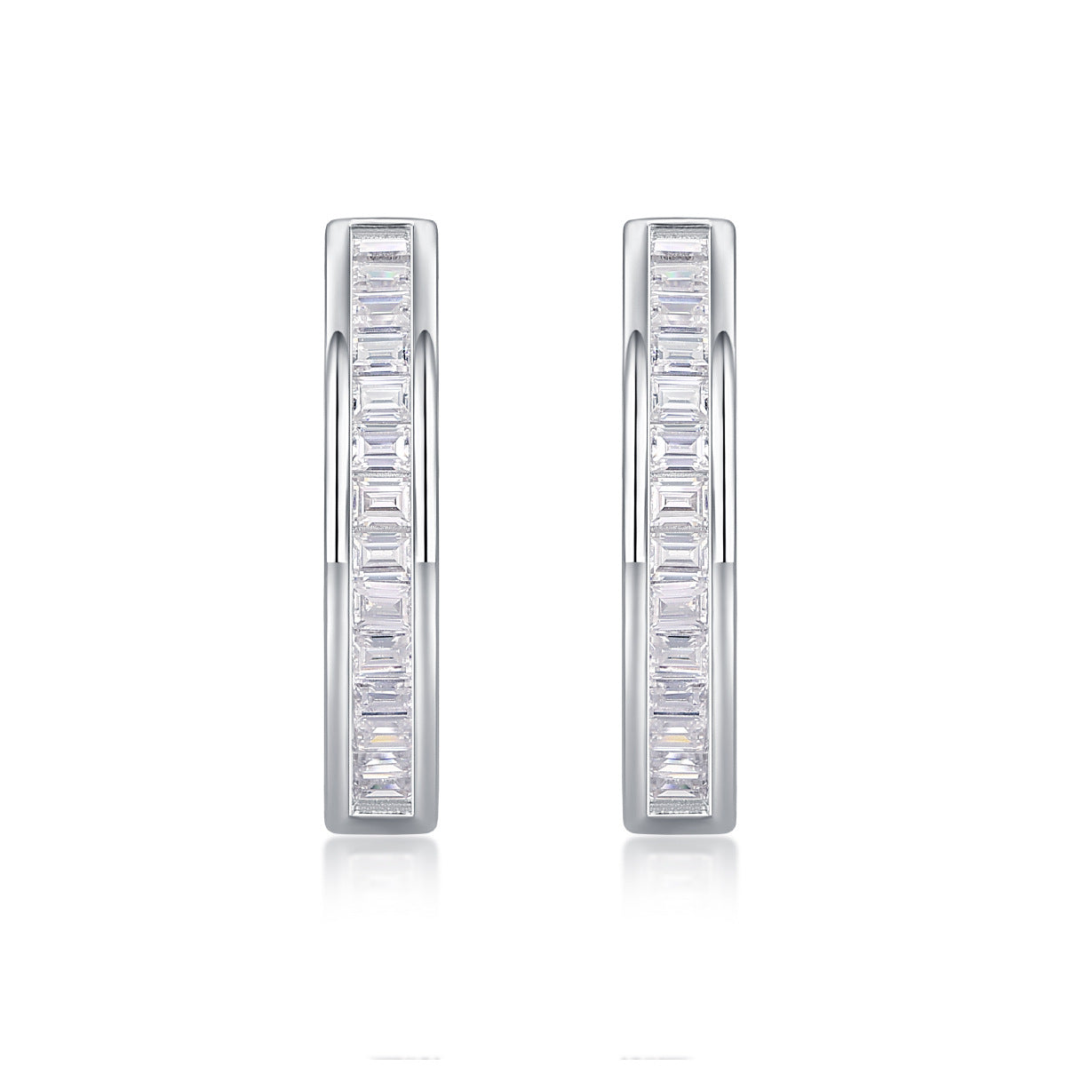 S925 Morning Light Earrings Moissanite Hoop Earrings