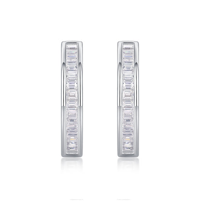 S925 Morning Light Earrings Moissanite Hoop Earrings