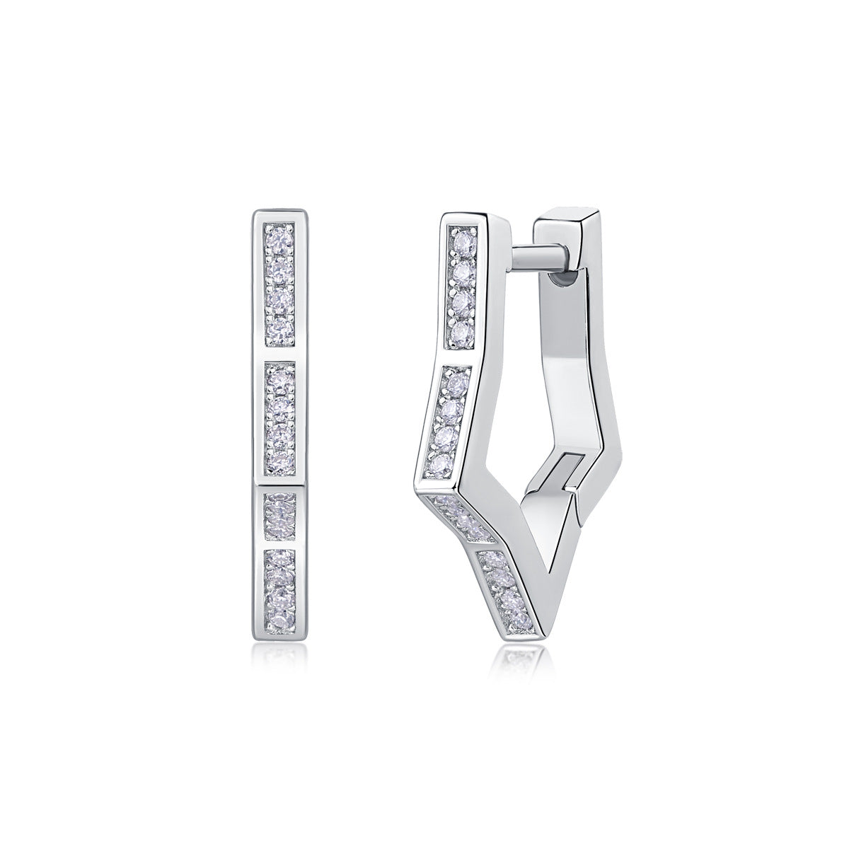 S925 Galaxy Wandering Earrings Moissanite New Hoop Earrings